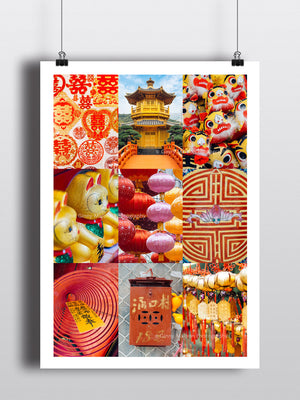 Print - Hong Kong Red & Yellow